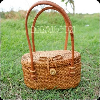 coin purses bag small rattan handwoven unique design